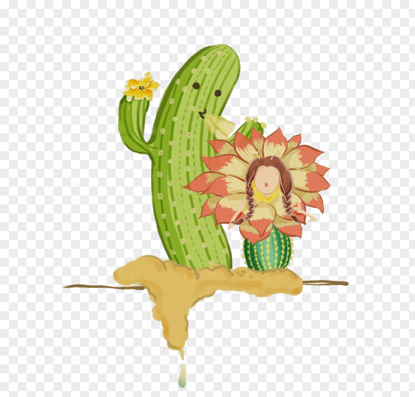 Blooming Design Element Illustration Image Cactus PNG