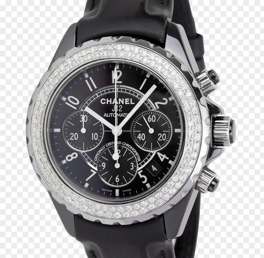 Chanel J12 Chronograph Watch Diamond PNG