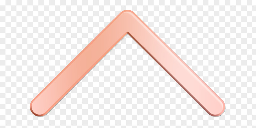 Peach Triangle Arrow Icon Expand Less PNG