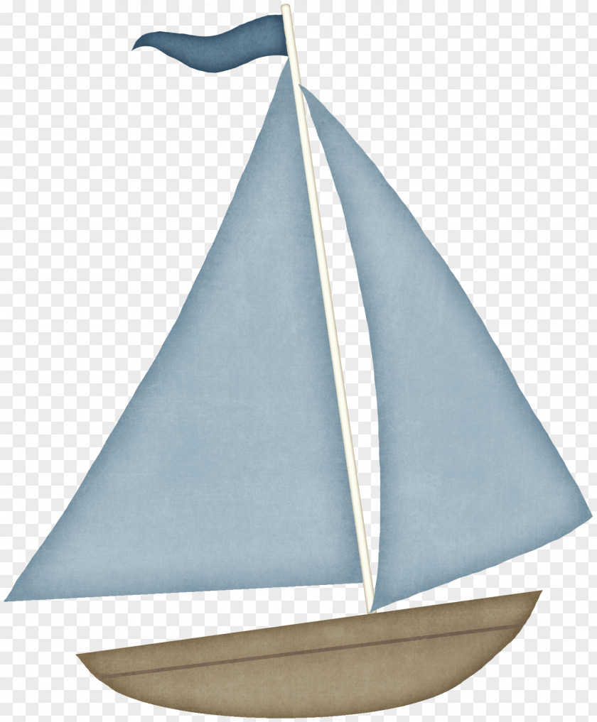 Blue Cartoon Sailboat Clip Art PNG