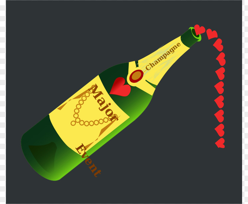 Major Cliparts Champagne Glass Wine Bottle Clip Art PNG