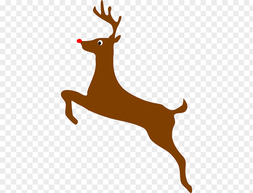 Flying Deer Rudolph Reindeer Santa Claus Clip Art PNG