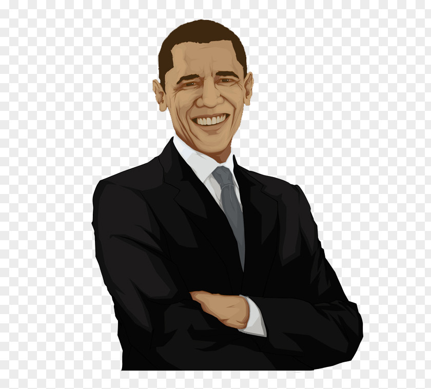 Hand Painted Obama Head Picture Barack Rendering PNG