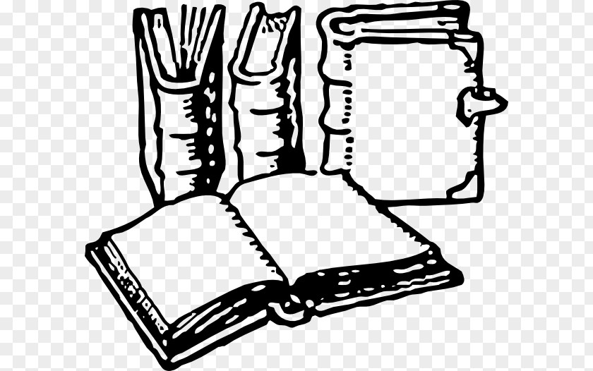 Picture Of A Book Clipart Black And White Coloring Clip Art PNG