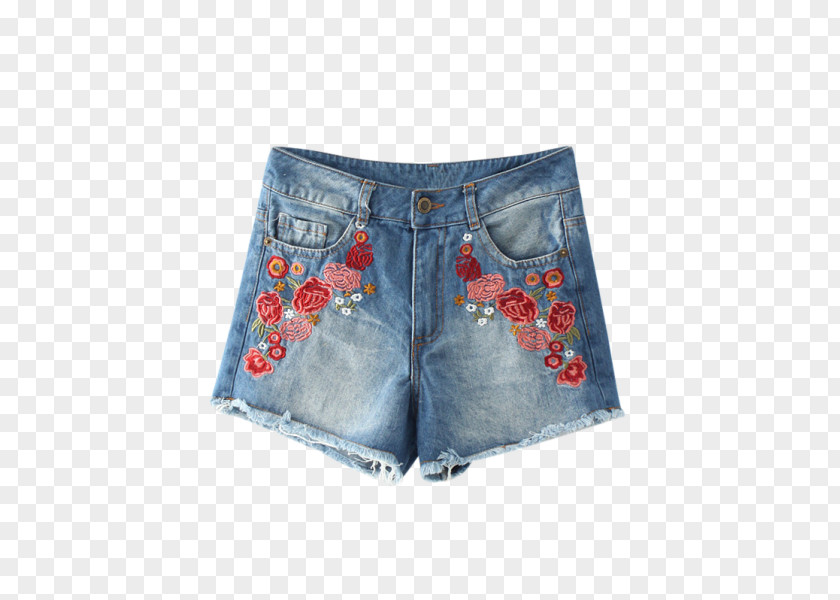 Torn Shorts Hem Embroidery Denim Shirt Clothing PNG