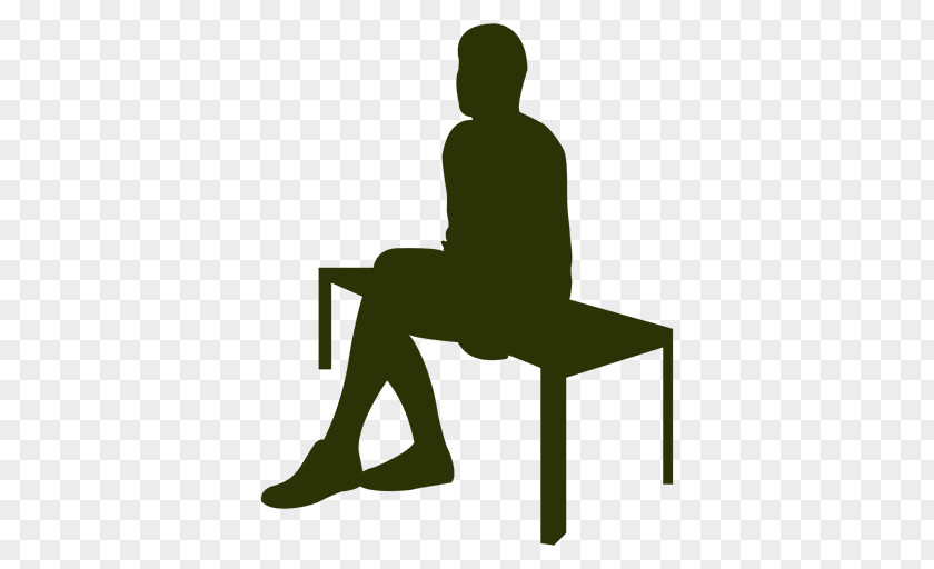 Business Man Sitting On A Chair Silhouette Table Drawing Clip Art PNG