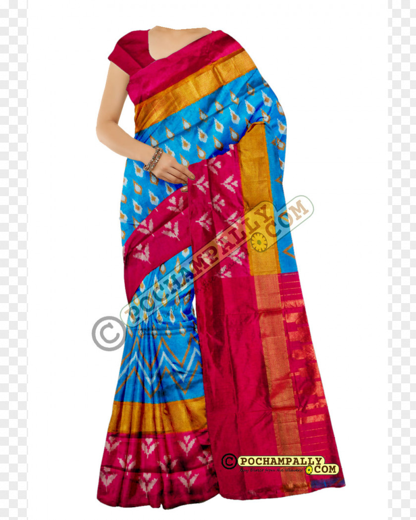 Handloom Silk Zari Uppada Sari Pochampally Saree PNG
