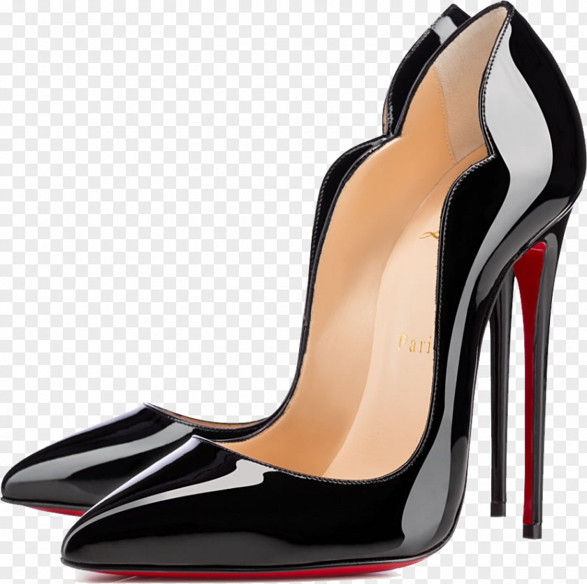 Louboutin Image Court Shoe Patent Leather High-heeled Footwear Stiletto Heel PNG