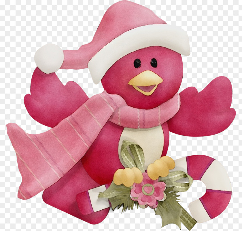 Fictional Character Plush Pink Stuffed Toy Figurine Plant PNG