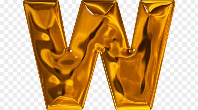 Gold Letter Alphabet W I PNG
