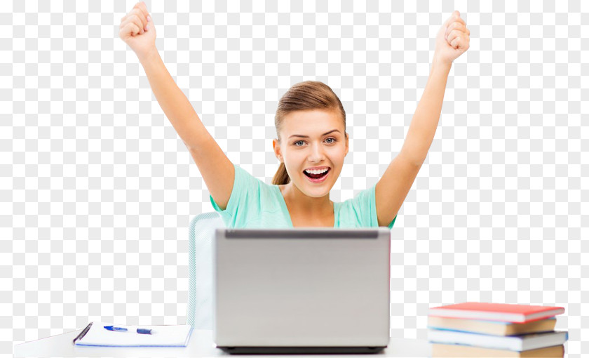 Happy Women Laptop Student Stock Photography Happiness HP Pavilion PNG