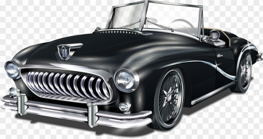 Hot Rod Convertible Classic Car Background PNG