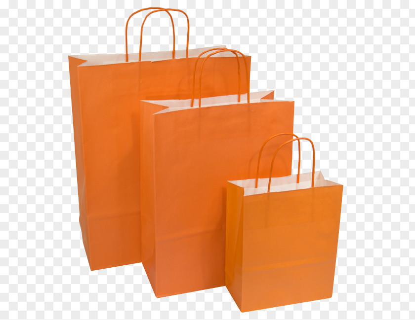 Orange Shopping Bags & Trolleys Paper Bag Gunny Sack Kraft PNG