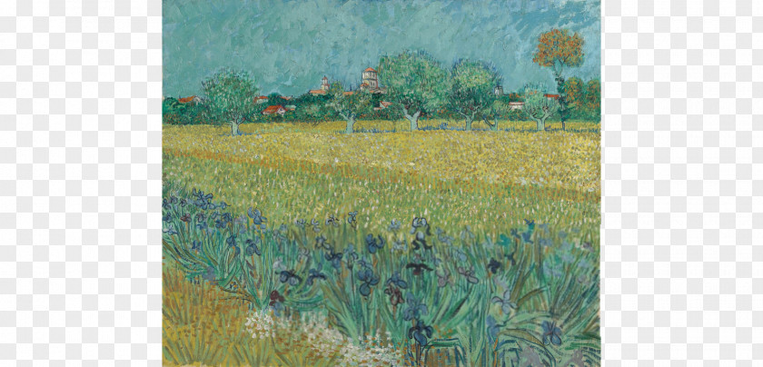 Painting Van Gogh Museum View Of Arles With Irises In The Foreground Letters Vincent PNG