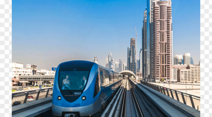 Dubai City Metro Rapid Transit Green Line Red Rail Transport PNG