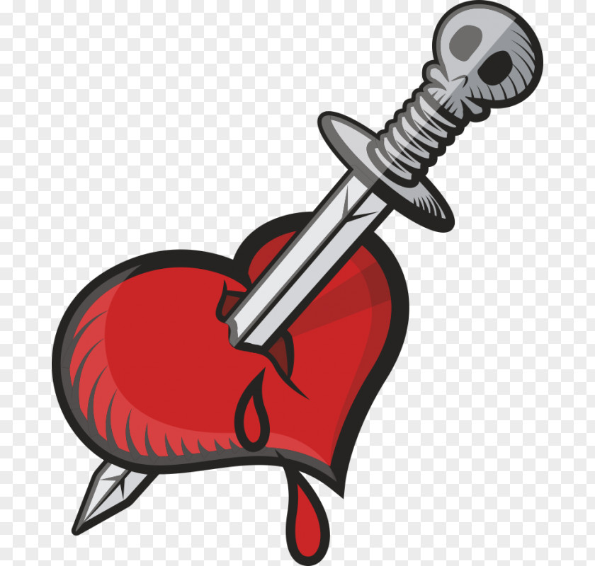 Red Weapon Heart PNG