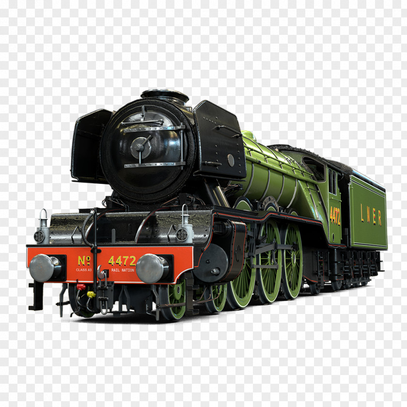 Train Rail Transport Locomotive LNER Class A3 4472 Flying Scotsman PNG