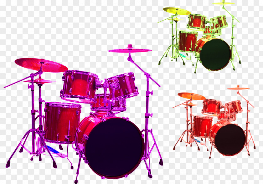 Creative Color Drums Percussion PNG