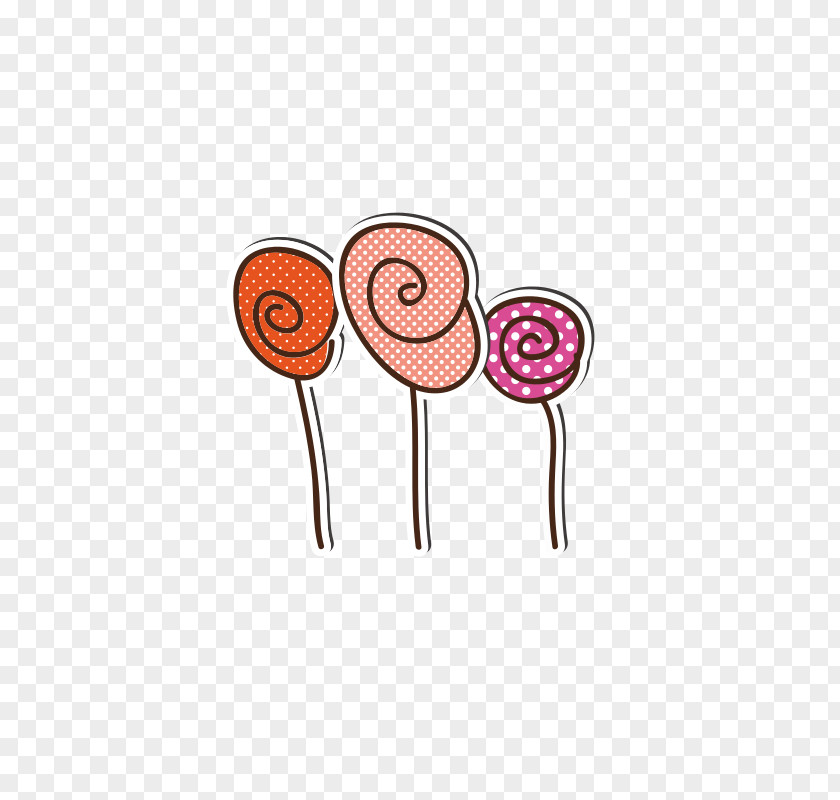 Three Cute Cartoon Lollipop Clip Art PNG