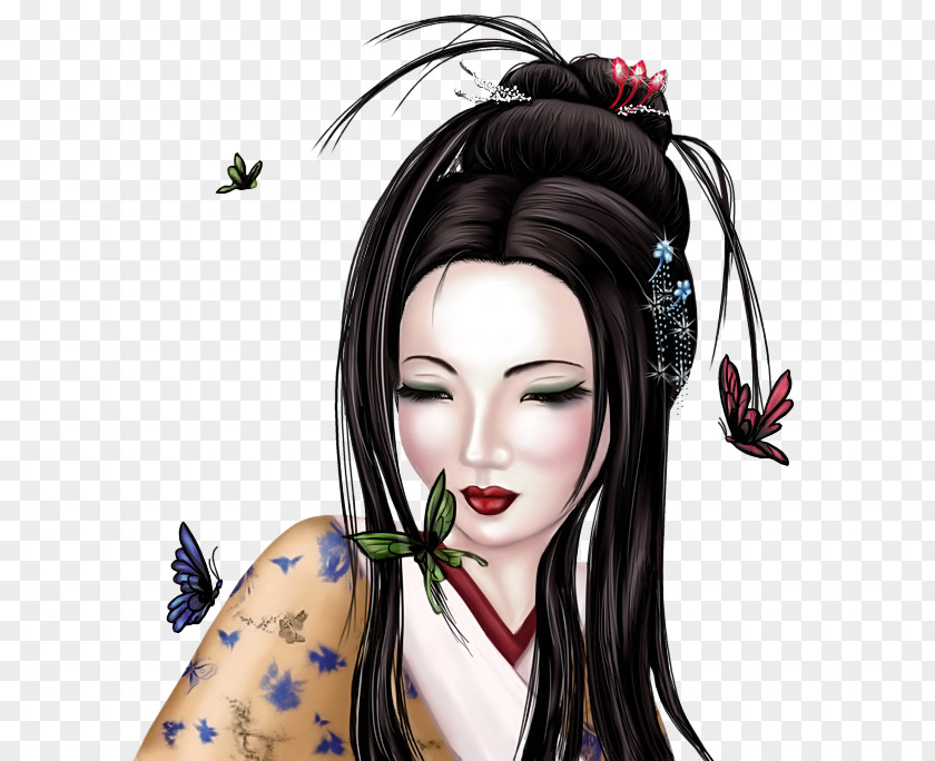 Woman Geisha Clip Art PNG