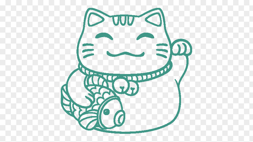 Cat Maneki-neko Drawing Coloring Book Image PNG