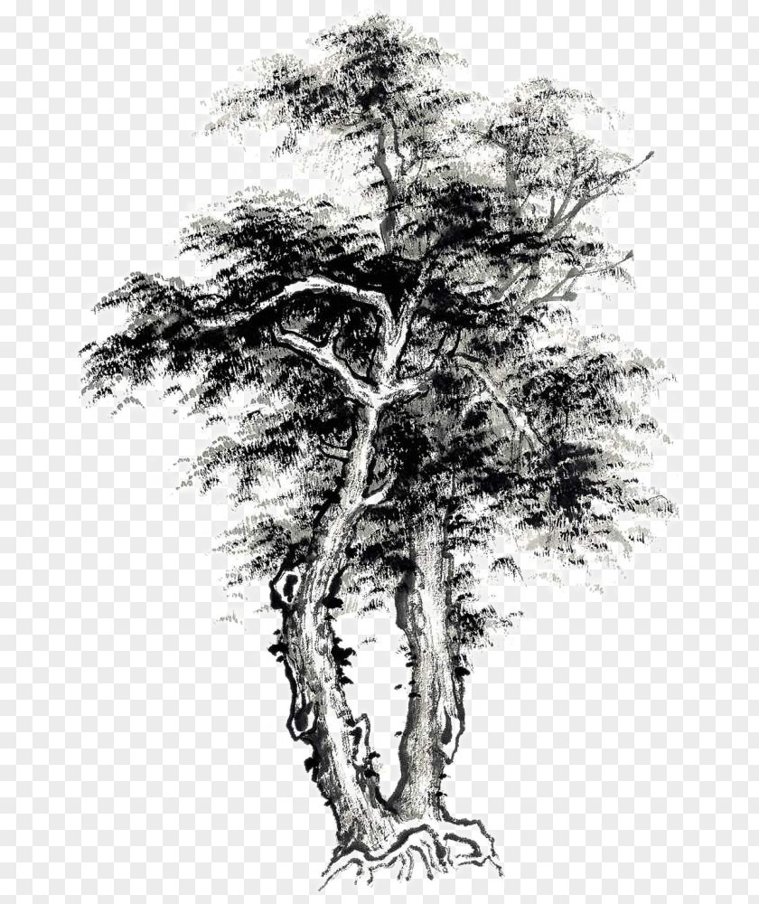 Painting Tree Manual Of The Mustard Seed Garden Drawing Ink Wash PNG