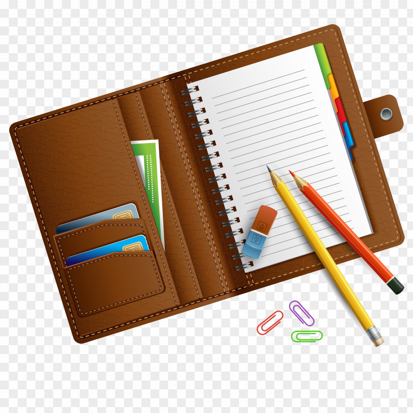 Paper Notebook Pen Office Supplies U0411u043bu043eu043au043du043eu0442 PNG supplies u0411u043bu043eu043au043du043eu0442, notebook, brown leather wallet illustration clipart PNG