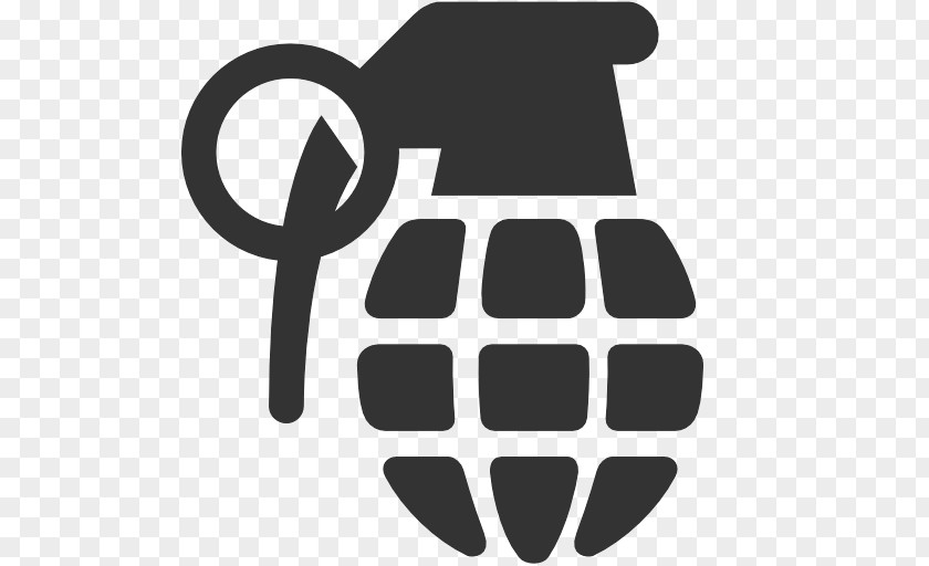 Siluet Hand Grenade Image Bomb Icon PNG