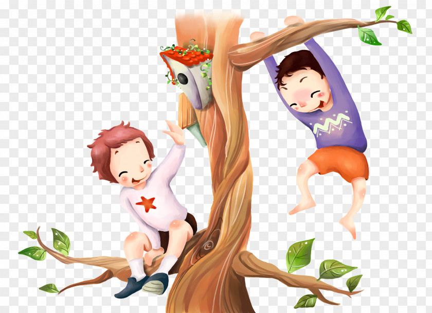 Children Play Creative Trunk Cartoon Drawing Wallpaper PNG