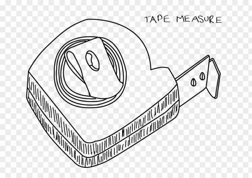 Design Tape Measures Line Art Drawing Sketch PNG