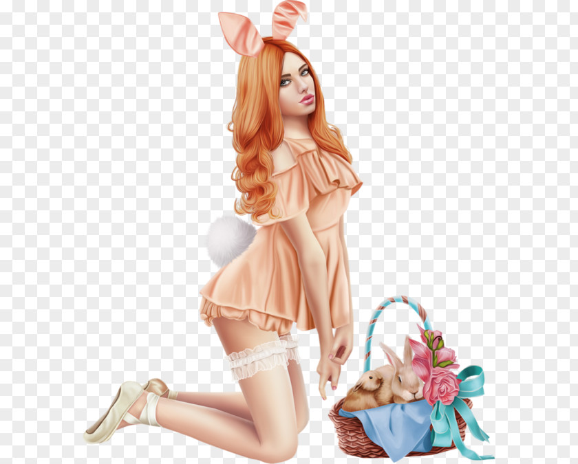 Easter Bunny Woman Carnival PNG