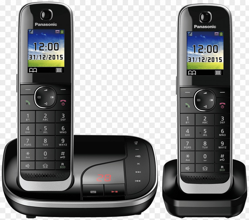 Phone Panasonic Cordless Telephone Answering Machines Digital Enhanced Telecommunications PNG