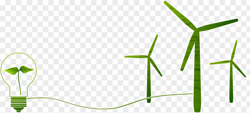 Wind Power Generation Cartoon PNG