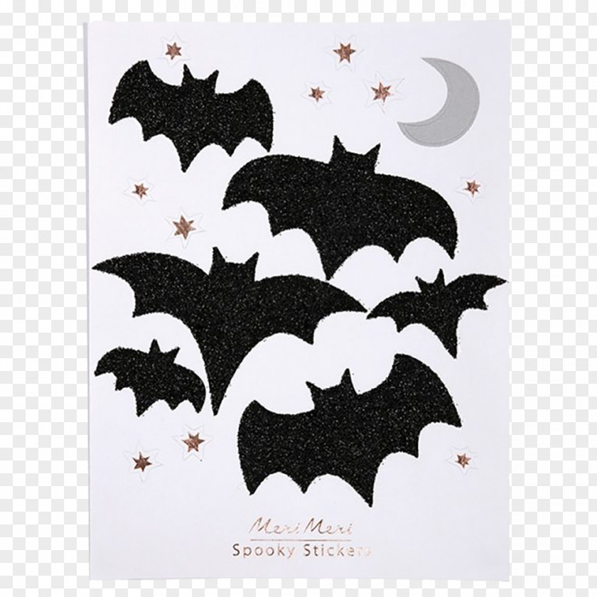 Bats Sticker Paper Adhesive Tape Glitter Wall Decal PNG