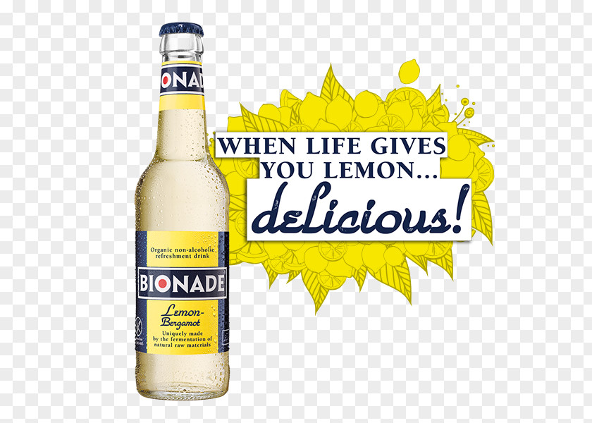 Beer Bionade Zitrone-Bergamotte Citroen Bergamot Glazen Fles 330ml Cola PNG