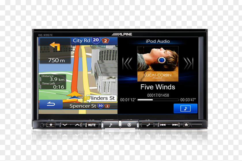 Car GPS Navigation Systems Alpine Electronics Vehicle Audio Automotive Head Unit PNG