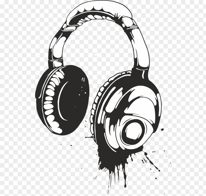 Headphones Wall Decal Art Sticker Clip PNG