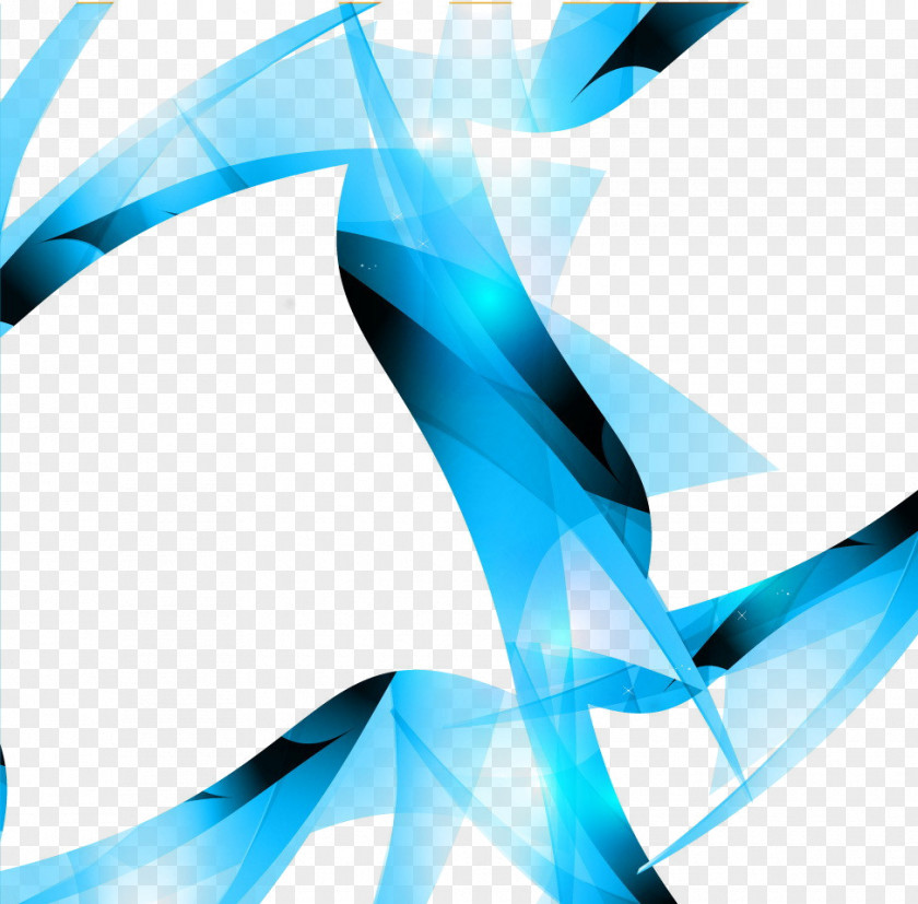 Blue Diamond Decoration Abstract Technology Curve PNG