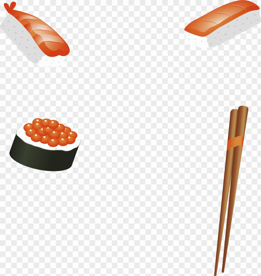 Japanese Sushi Border Cuisine Roe PNG