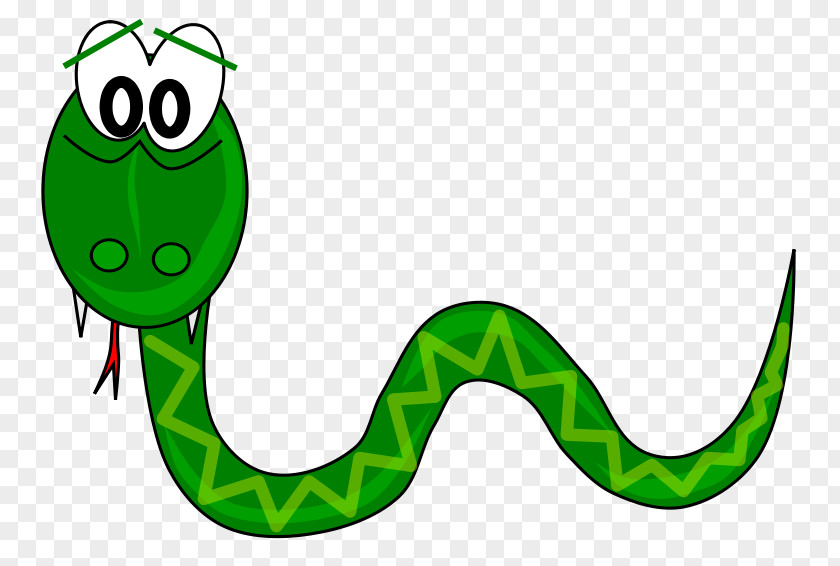 The Bulk Of Cartoon Green Snake Grass Smooth Brown Tree Clip Art PNG