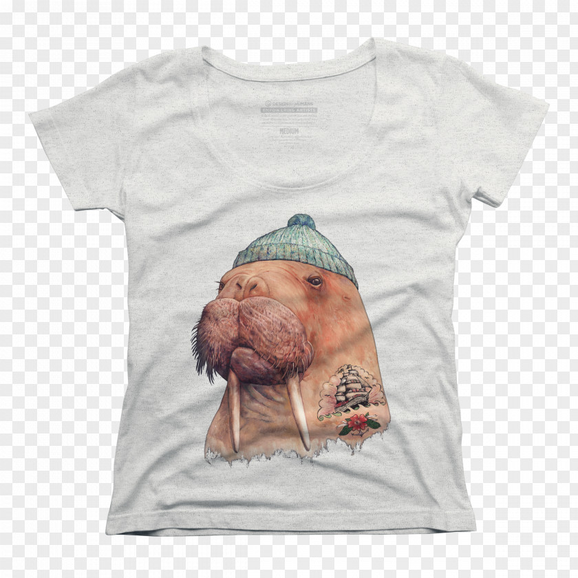 Walrus T-shirt Work Of Art Painting PNG