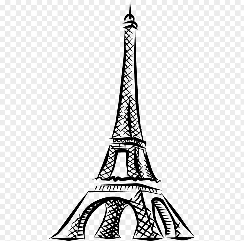 Eiffel Tower Drawing Line Art PNG