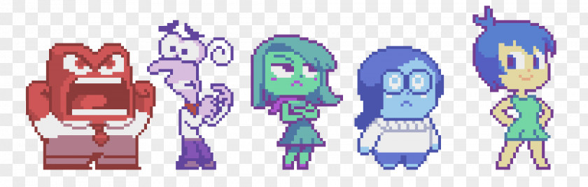 Inside Out Sadness Pixel Art Fear Image PNG