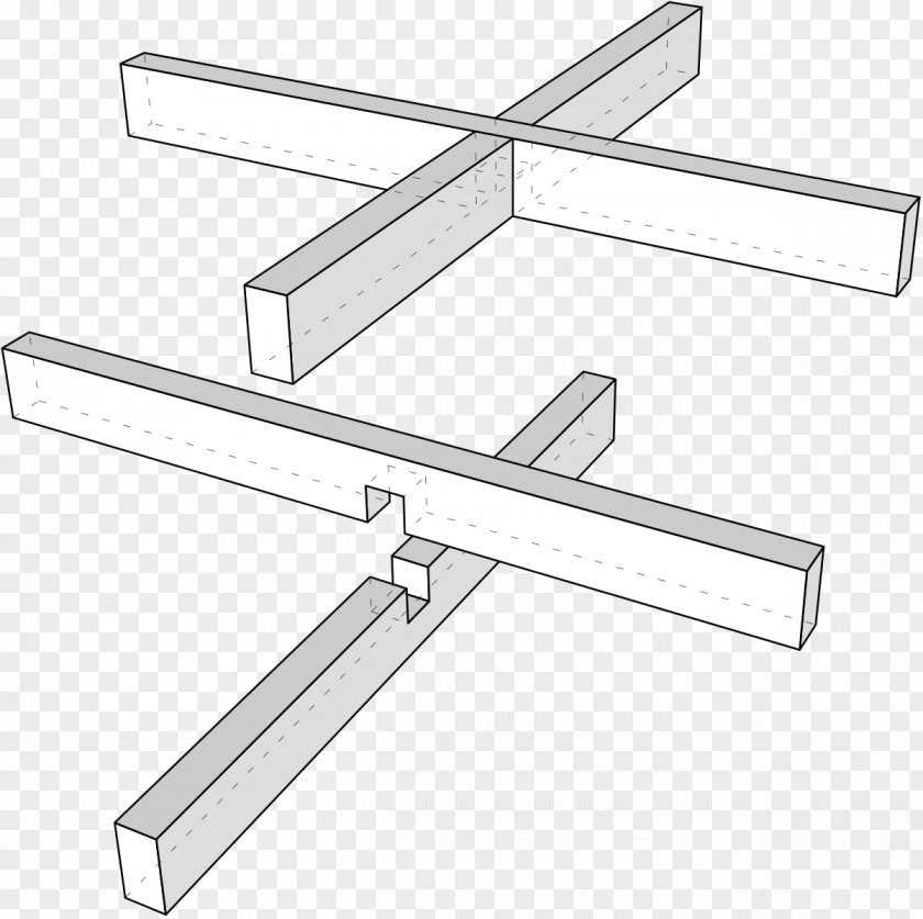 Joint Woodworking Joints Halved Lap Material PNG