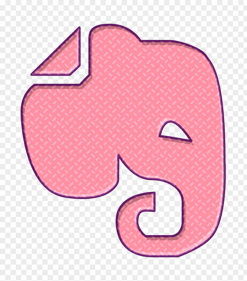 Material Property Pink Evernote Icon Social PNG
