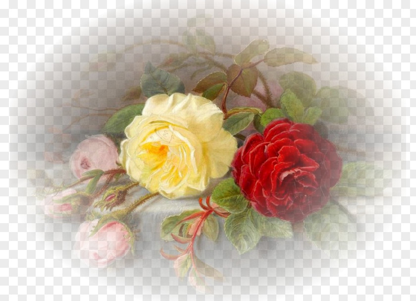 Painting Garden Roses Still Life Oil Art PNG