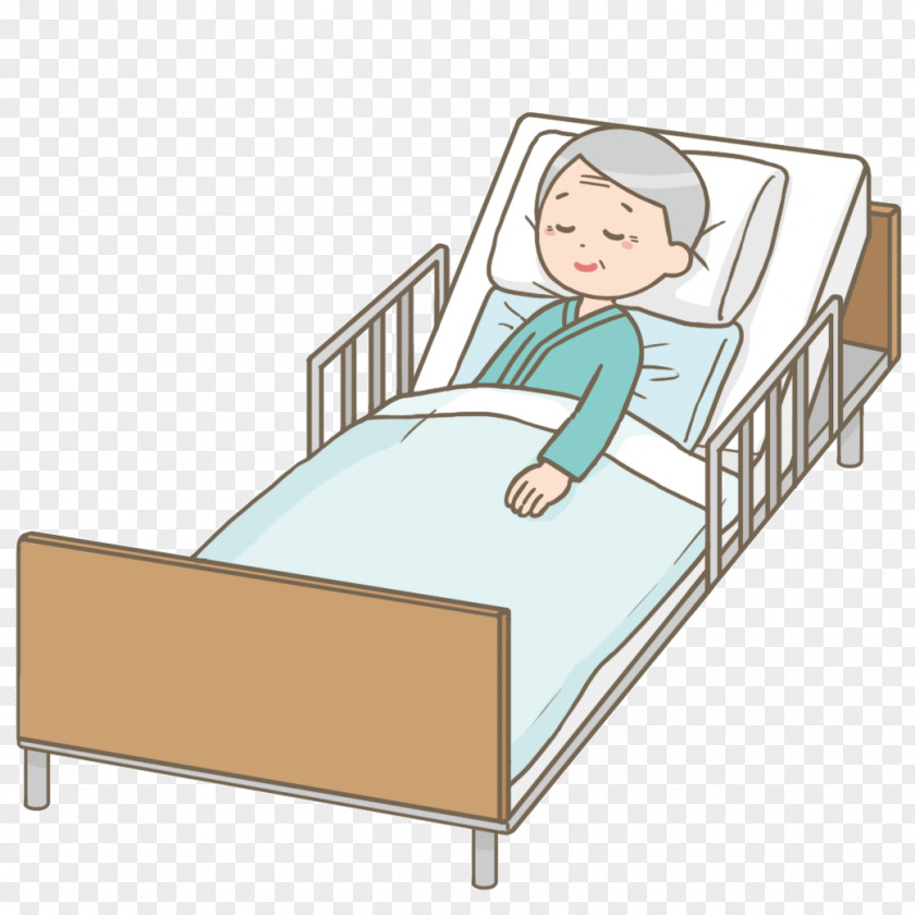 Bed Clip Art Old Age Hospital Patient Health Care PNG