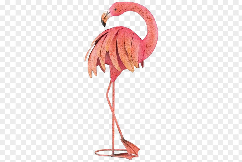 Cartoon Flamingo Plastic Metal Garden Ornament PNG