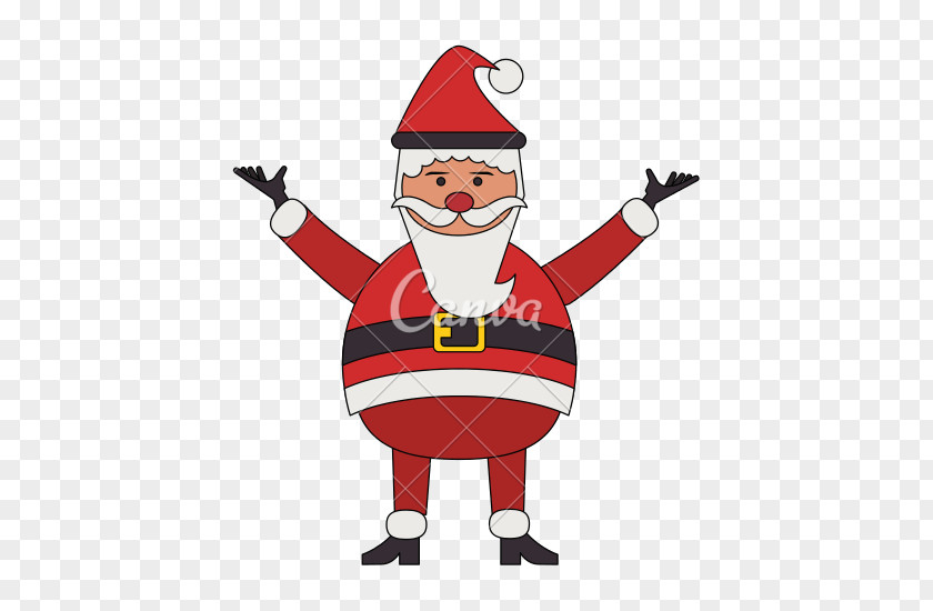 Fat Man Santa Claus Drawing PNG