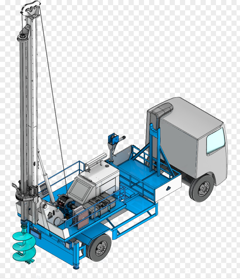 Machine Drilling Rig Hydraulics Augers PNG